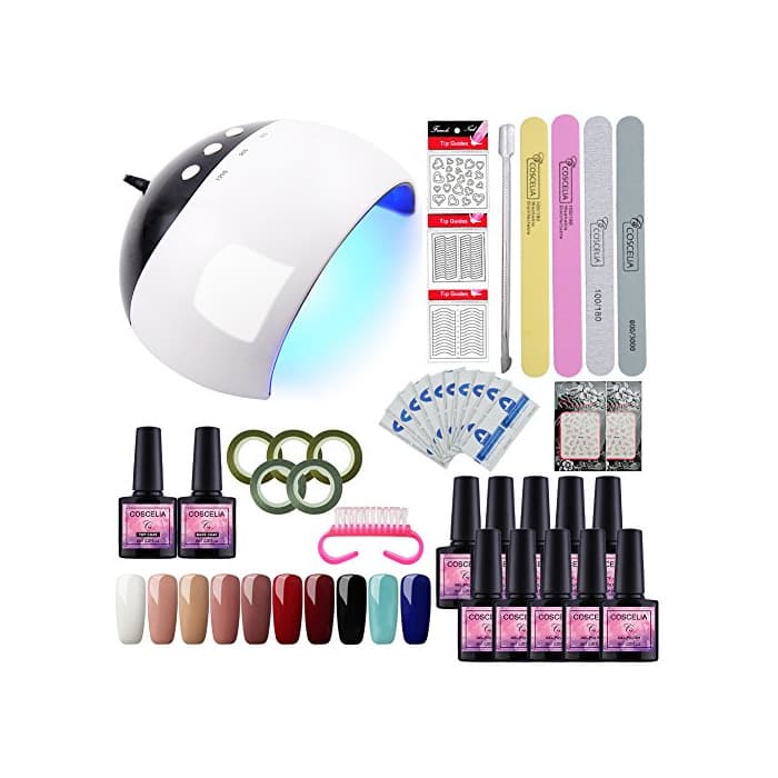 Producto Saint-Acior 24W UV/LED Lámpara de Uñas Secador de Uñas 10pcs Esmaltes Semipermanentes