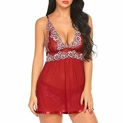 Producto Jenny.Ben Mujeres Halter Lace Lencería Sexy Hot Erotic Underwear Women Mini Babydoll