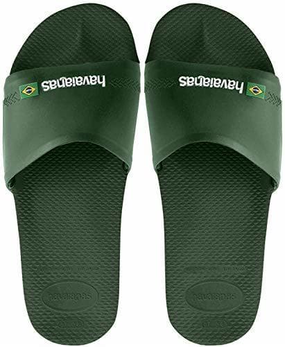 Moda Havaianas Slide Brasil, Sandalias con Punta Abierta Unisex Adulto, Verde