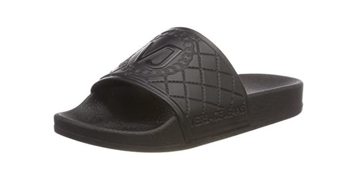 Moda Versace Jeans Scarpa, Chanclas para Mujer, Negro