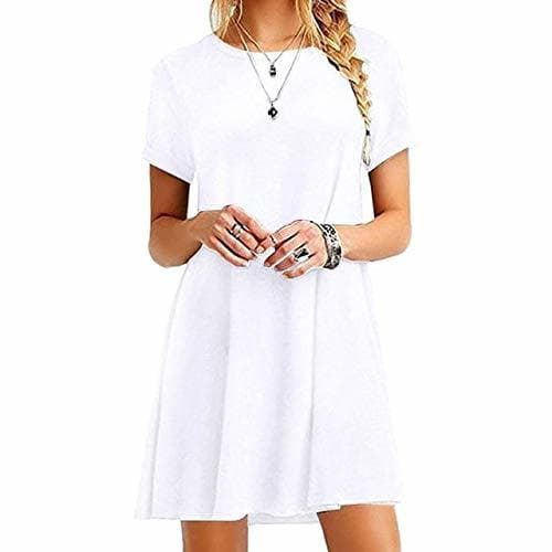 Producto WFRTY Abito Estivo Da Donna T-Shirt Manica Corta Taglie Forti Mini Abito