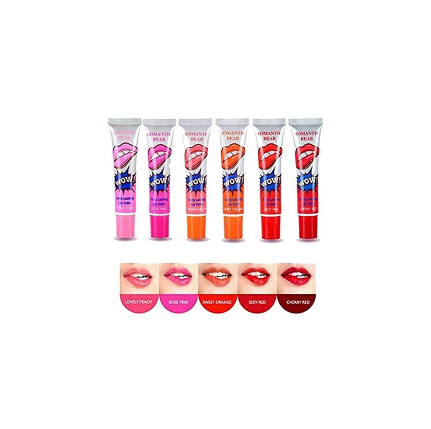 Product Kentop 6 colores Magic Peel Off Mask Tint constante una agua Labios Brillo