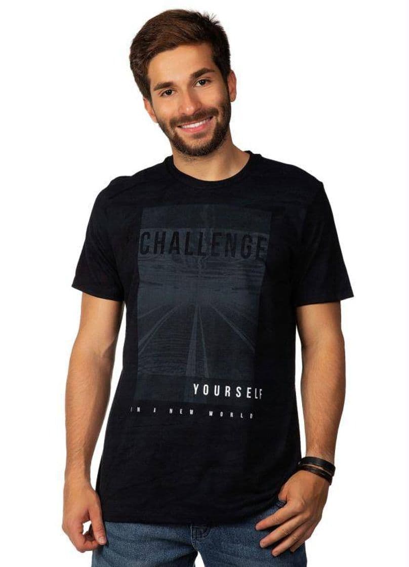 Fashion Habana - Camiseta com Estampa Localizada Preto

