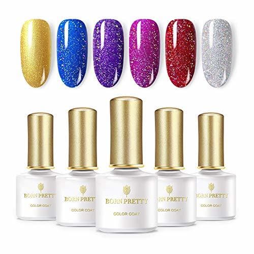 Place BORN PRETTY Glittery Sequins Gel 6ml Soak Off UV LED Diamond Nail