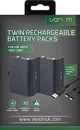 Producto Venom - Twin Rechargeable Battery Packs Con Cubiertas, Color Negro