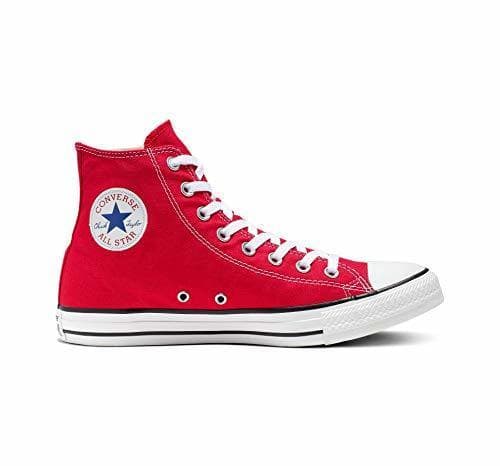 Fashion Converse Chuck Taylor All Star Hi, Zapatillas de tela Unisex, Rojo