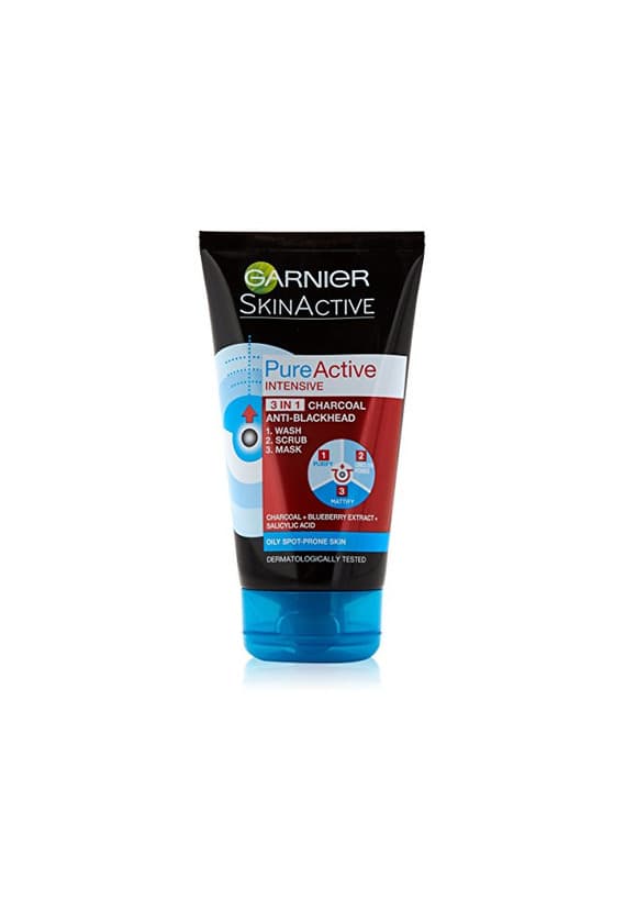 Belleza Garnier Skin Active Pure Active Gel Limpiador Pure Active Carbon Intense 3