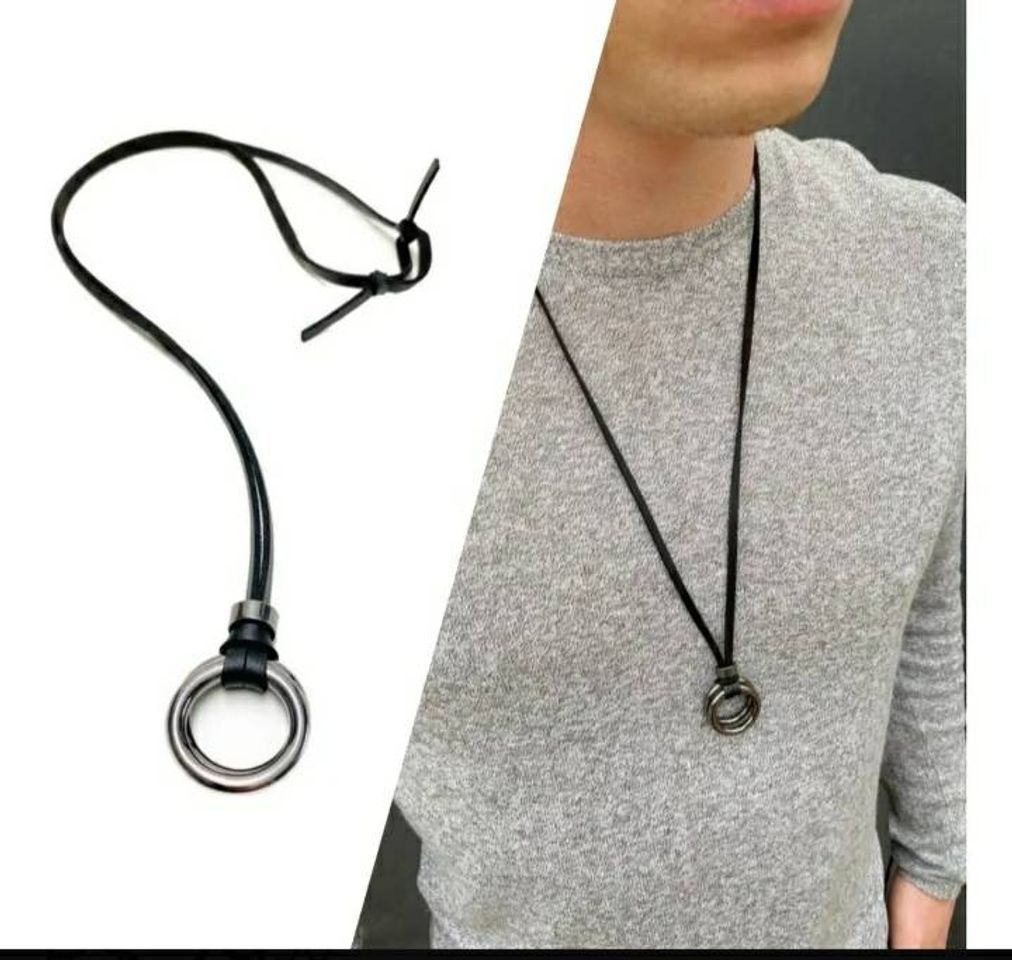 Fashion Colar Masculino Ajustável Argola - R$ 29,90