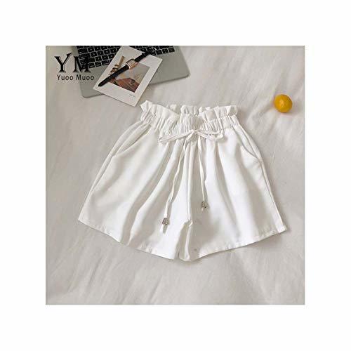 Fashion Paperbag High Waisted Shorts for Women 2019 Summer Candy Colors Girl Wide