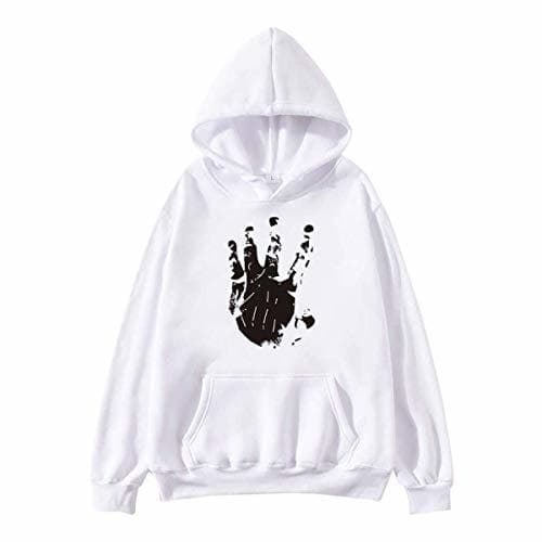 Fashion Sudadera Mujer Womens Loose Long Sleeve Sweatshirt Hoodie Printed Tops Blouse Moletom