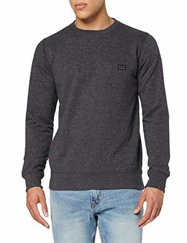 Fashion BILLABONG All Day Crew Sudadera, Hombre, Negro