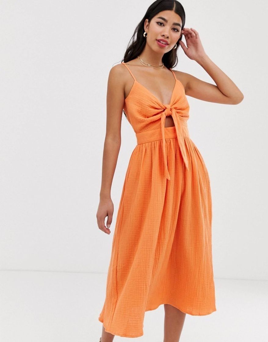 Producto Vestido naranja nudo