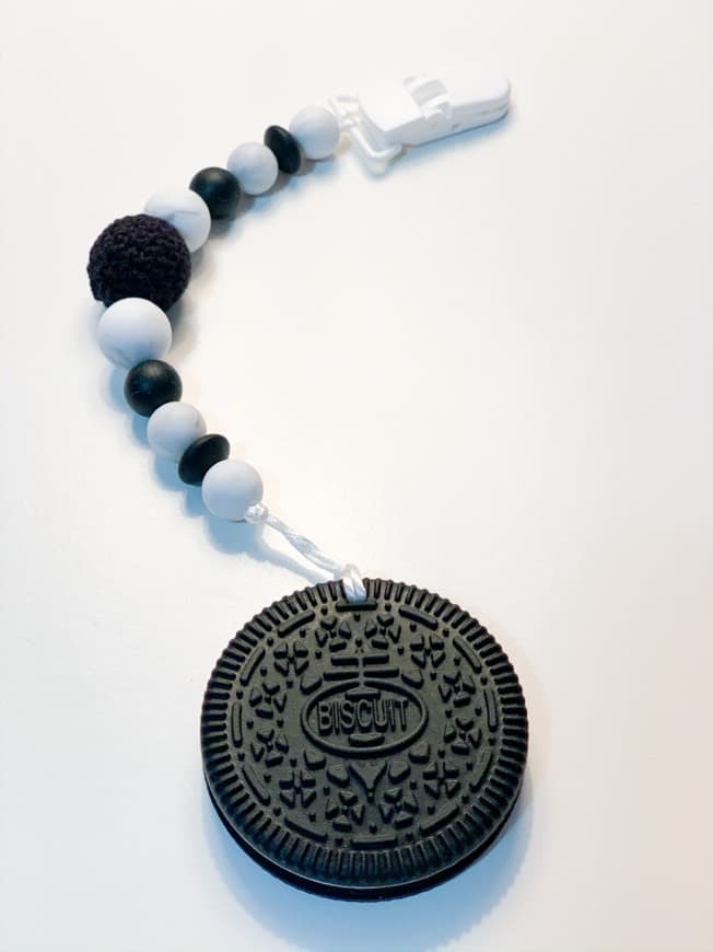 Moda Prende-Chupetas com mordedor oreo