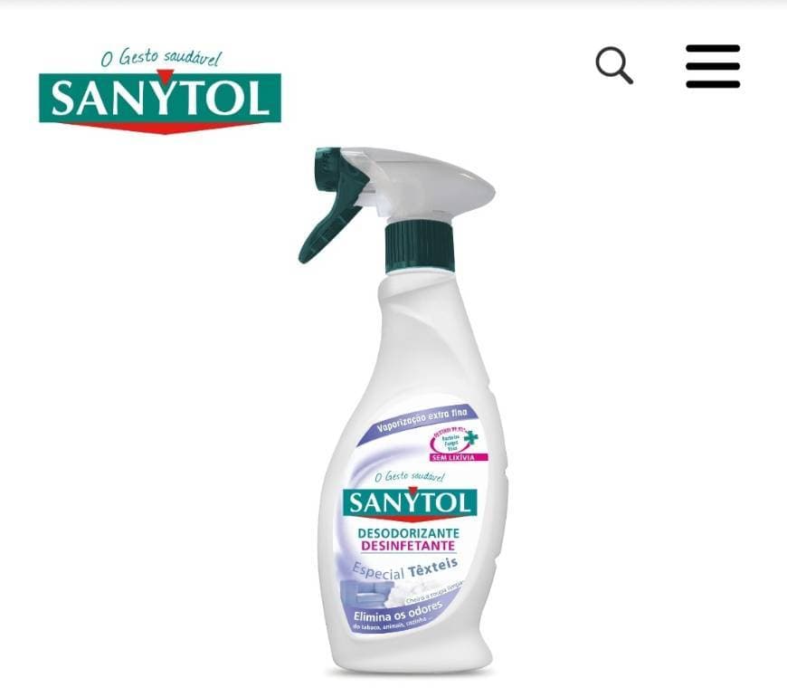 Producto Spray desinfectante de têxteis