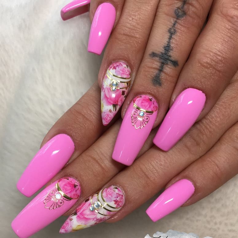 Moda Unhas rosa 💓