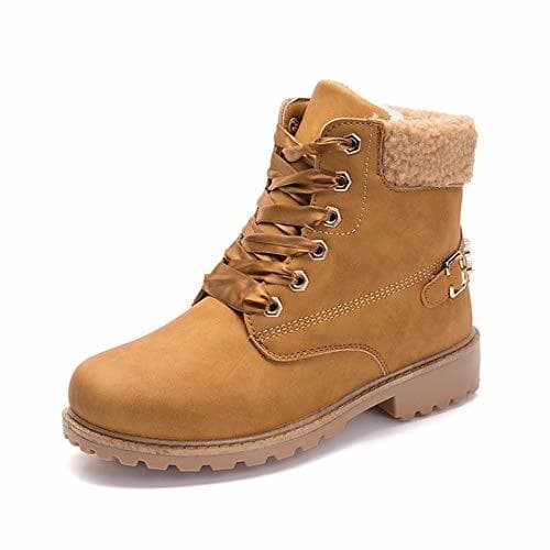 Fashion Botas Nieve Mujer Otoño Invierno Calentar Piel Forro Botines Retro Snow Boots