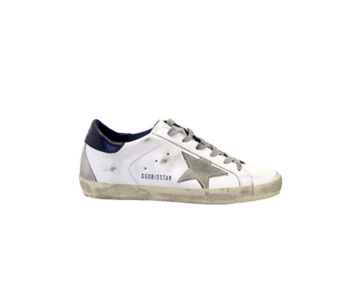 Moda Golden Goose Superstar - Zapatillas Deportivas, Color Blanco y Azul Multicolor Size