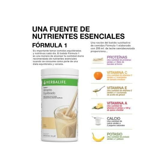 Product Herbalife batido F1 crema de vainilla 780 g