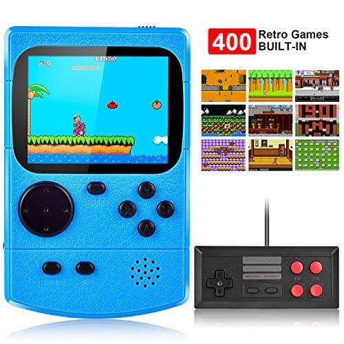 Product Kiztoys Consola de Juegos Portátil，Consola Retro 400 Juegos Clásicos y Pantalla a