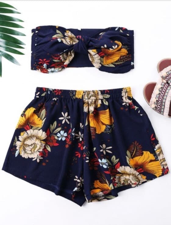 Moda Conjunto flower print