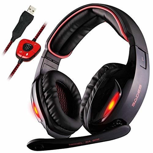 Electronic Sades SA902 USB Auriculares Cascos Gaming sonido envolvente virtual de 7.1 de