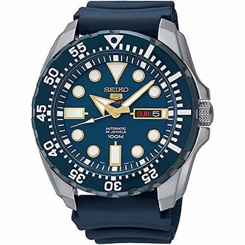 Lugar Seiko Reloj Analógico para Hombre de Automático con Correa en Caucho SRP605K2