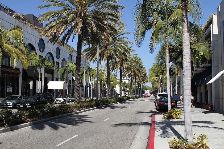 Fashion rua famosa de beverly hills