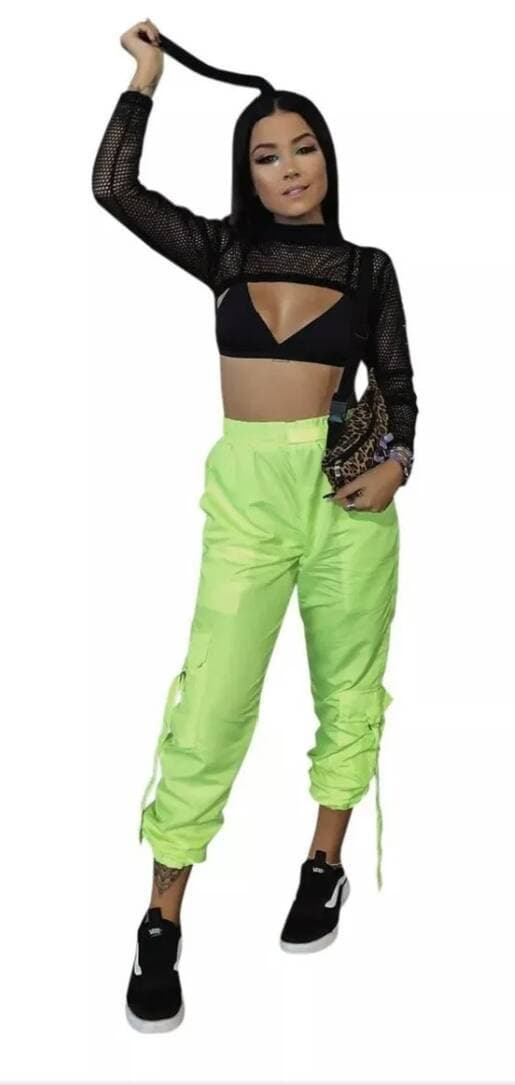 Fashion CALÇA FEMININA NEON TUMBLR 💚