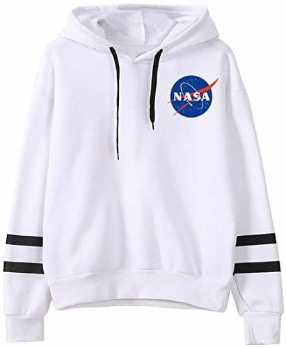 Producto EMILYLE Mujer NASA Aeronautico Sudadera con Capucha Manga Larga Deportiva. M