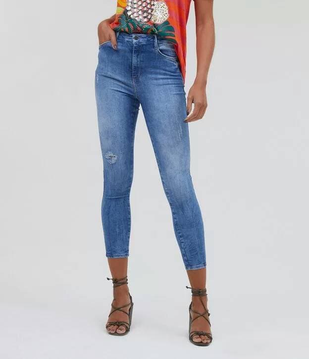 Fashion CALÇA JEANS SKINNY COM CINTURA ALTA 