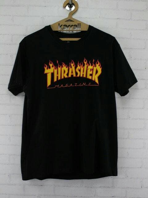 Moda CAMISETA THRASHER FLAME PRETA