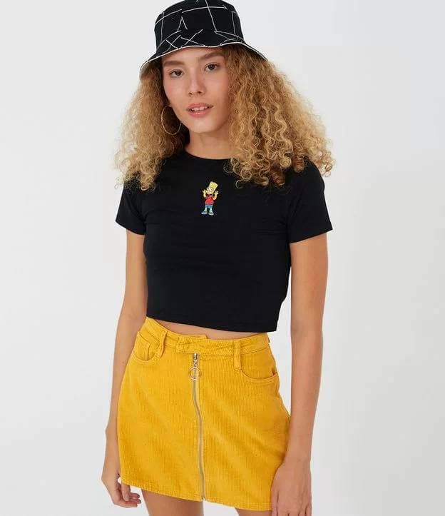 Fashion BLUSA CROPPED COM BORDADO DO BART