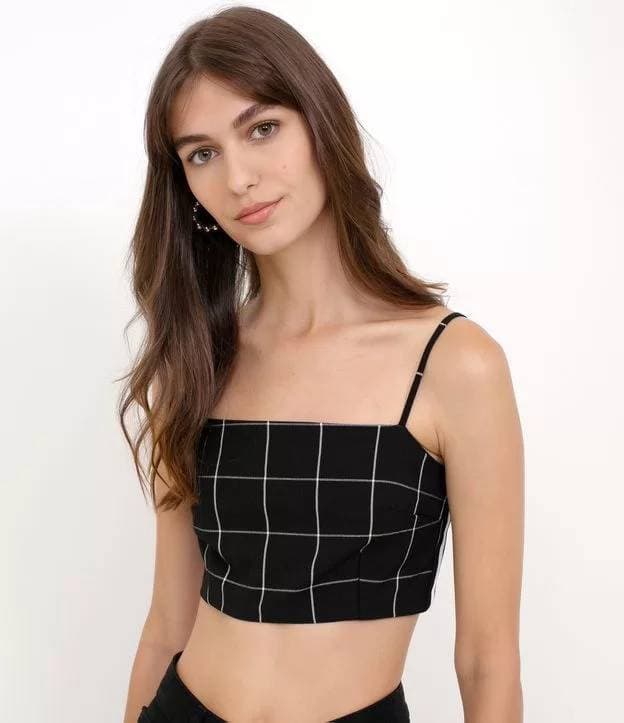 Moda REGATA CROPPED XADREZ GRID