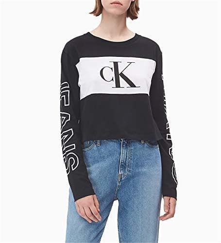 Moda Calvin Klein Blocking Statement Logo LS tee Camisa