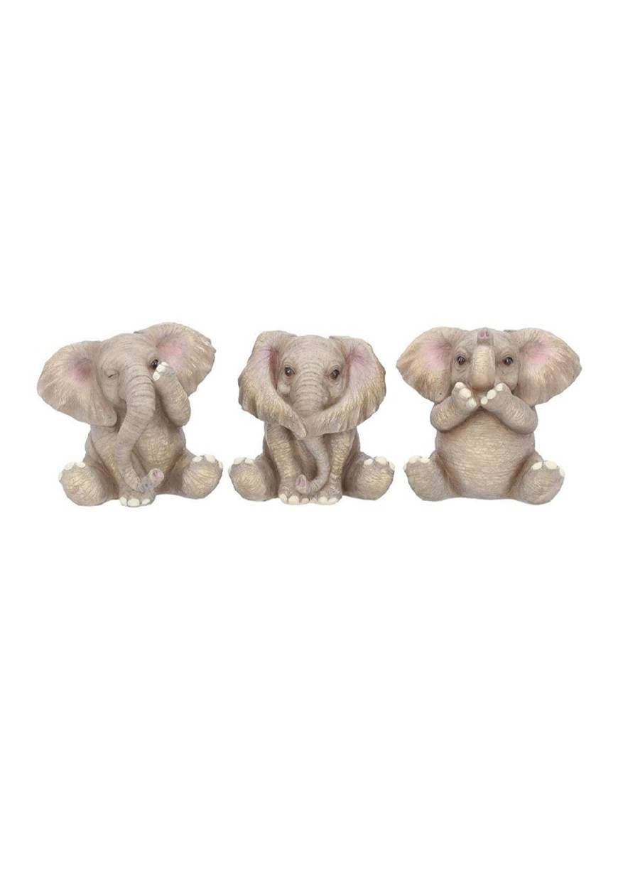 Moda Nemesis Now Three - Figura Decorativa de Elefante (12 cm, 30