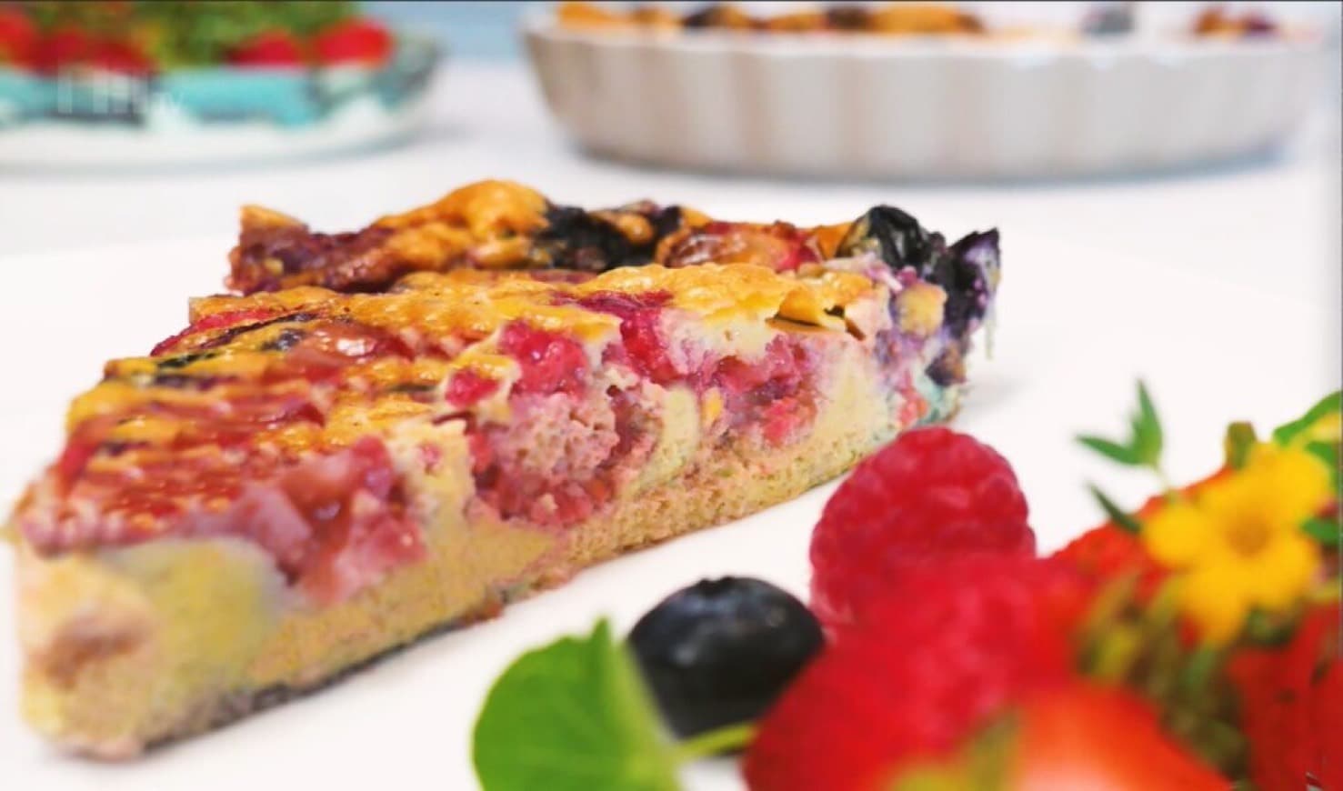 Fashion Tarte de Frutos Vermelhos em 5 minutos - Low Carb 