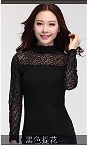 Moda Lijincheng Camisa Tops Blusas Feminina Camisas Blusa Camiseta Espesar Encaje Camisa Ropa