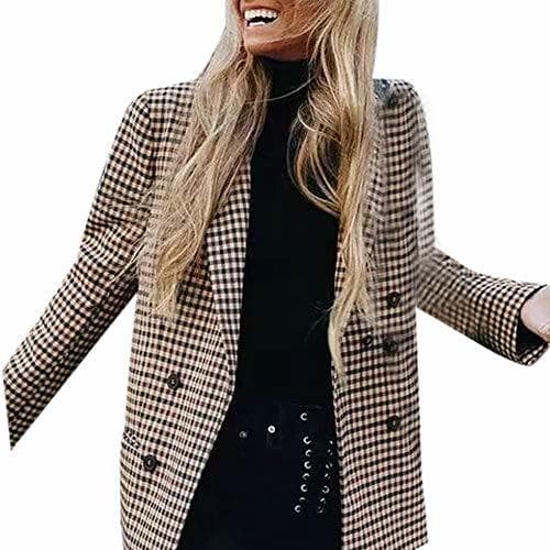 Moda Elegantes Mujer Patchwork Traje Blazer Chaqueta Americana Chaqueta Abrigos Otoño Moda A