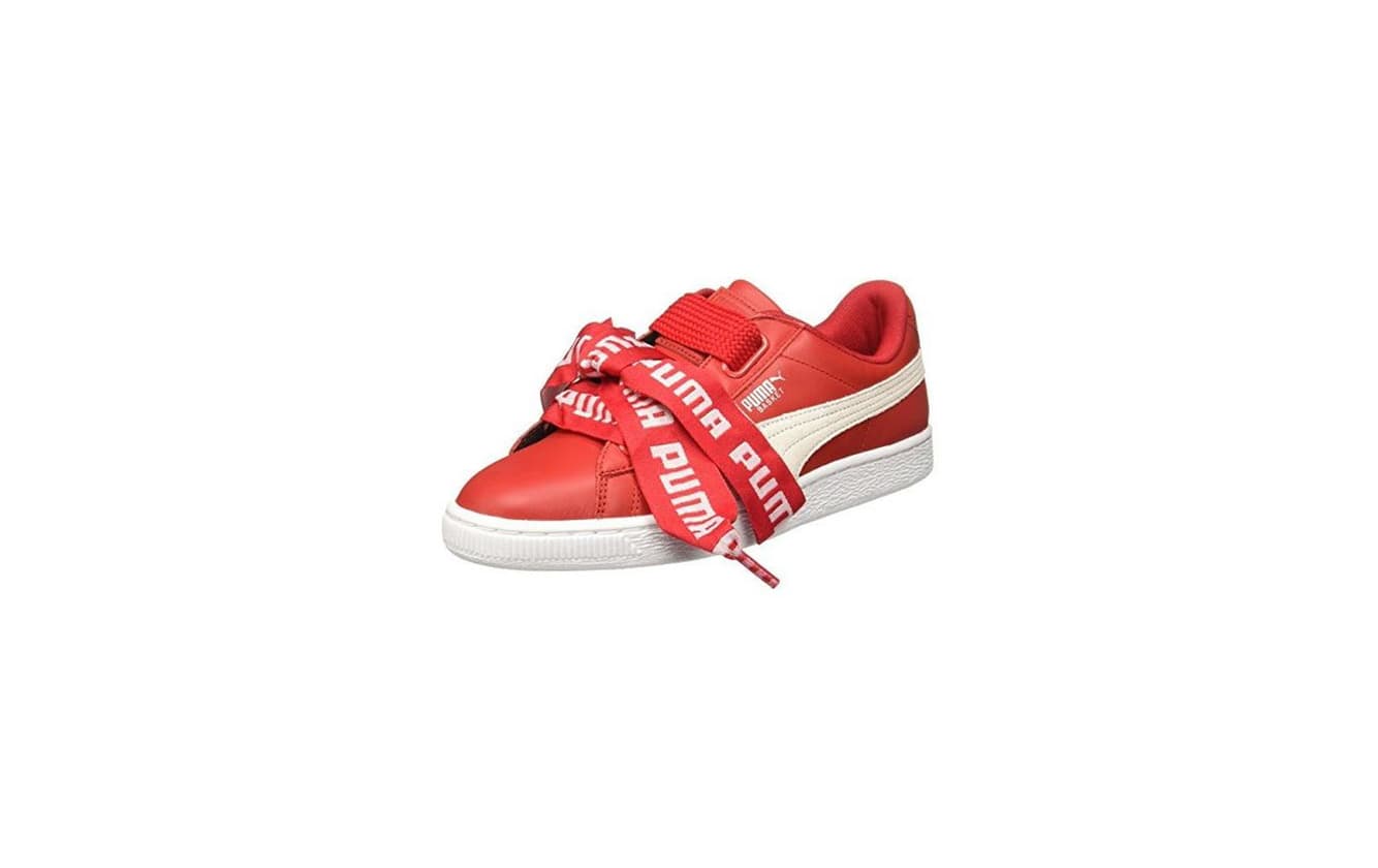 Moda PUMA Mujer Toreador Rojo Basket Heart DE Zapatillas-UK 6