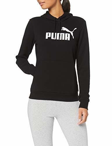 Fitness PUMA ESS Logo Hoody TR Sudadera, Mujer, Negro