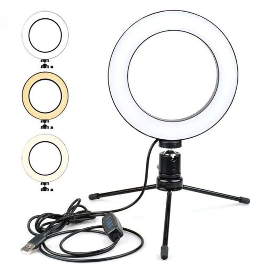 Moda Iluminador Ring Light de 16 centímetros (6,5 polegadas). 