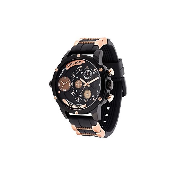 Fashion Police Reloj Multiesfera para Hombre de Cuarzo con Correa en Caucho PL14536JSB.02PA