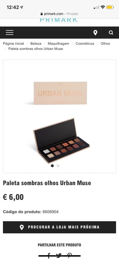 Fashion Paleta de olhos Primark