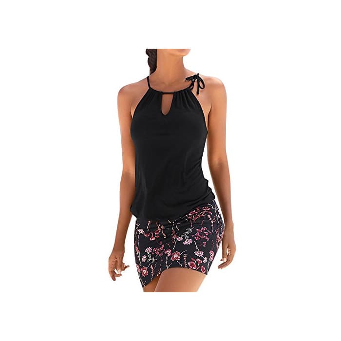 Product Logobeing Ropa de Mujer Vestidos Falda Chaleco Vestido Mini Playa Sin Mangas