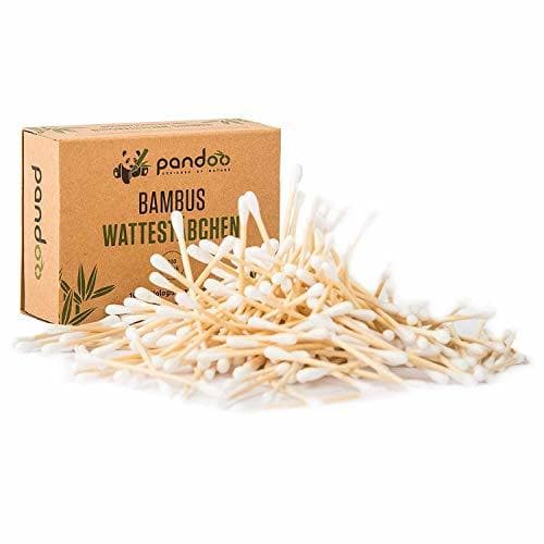 Beauty pandoo Hisopos de Algodón y Bambú Biodegradables de Cultivo Orgánico