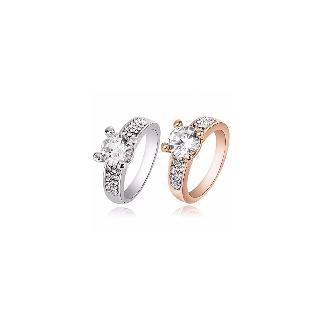 Producto WZYMNJZ Boda Nupcial Anillos De Compromiso para Las Mujeres De Plata De