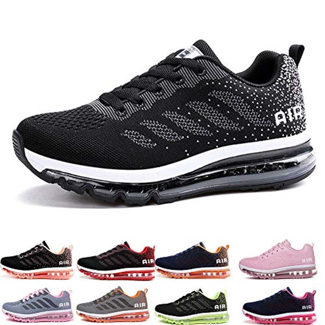 Producto Air Zapatillas de Running para Hombre Mujer Zapatos para Correr y Asfalto Aire Libre y Deportes Calzado Unisexo Gray Pink 38