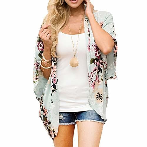 Producto Zexxxy para Mujer Cubrir túnica Blusa Boho Floral Kimono Cardigan Capes Suelta