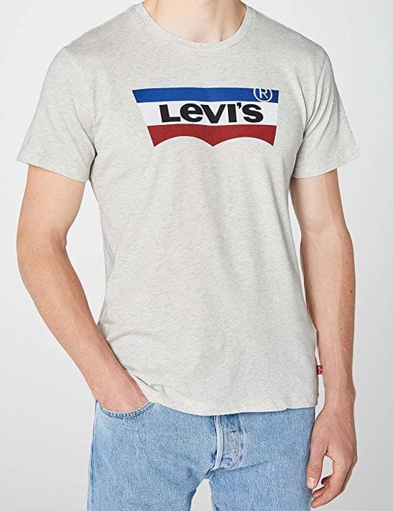 Fashion Levi's Batwing Number 3 Camiseta, Gris