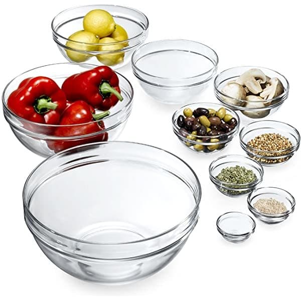 Fashion Luminarc 10-Piece Set Stackable Bowl Set: Serving ... - Amazon.com